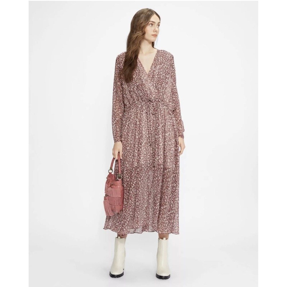 Ted Baker Dusty Rose Floral Midi Dress